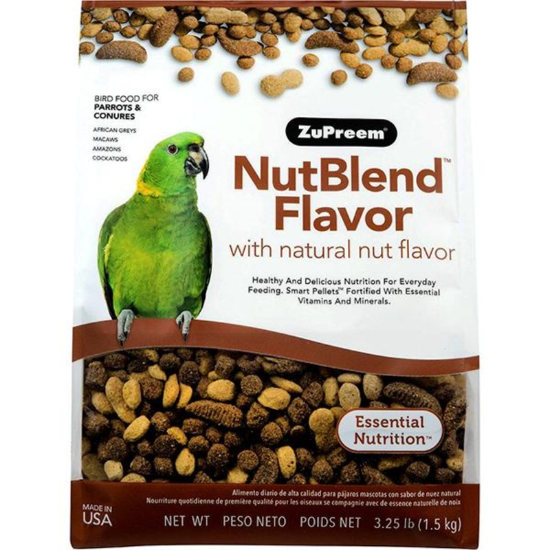 Nut Blend Flavor Bird Food Pellets For Parrots & Conures 3.25-lb