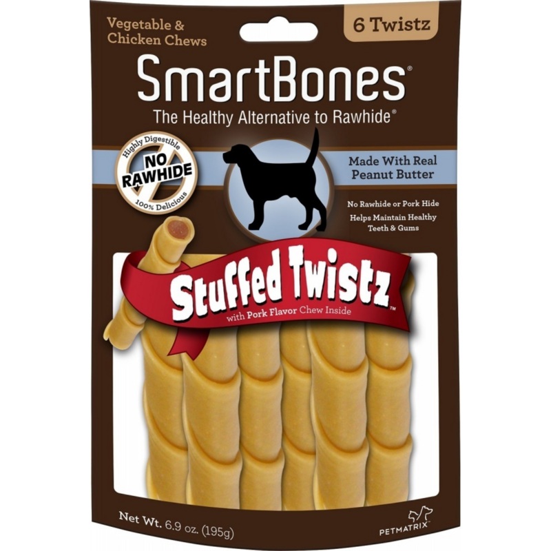 SmartBones Stuffed Twistz Peanut Butter Chew Dog Treats