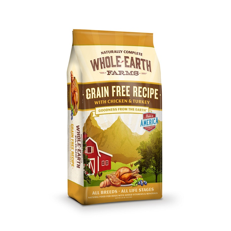 Whole Earth Farms Goodness from the Earth Grain Free Chicken & Turkey Recipe Dog Food 25 Lbs