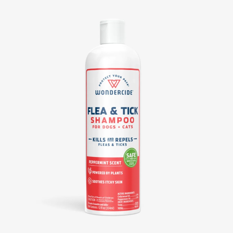Wondercide Flea & Tick Shampoo for Dogs & Cats with Natural Essential Oils 12 oz
