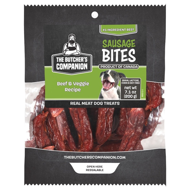 Butcher’s Companion Dog Sausage Bites Beef & Veg 7.1oz