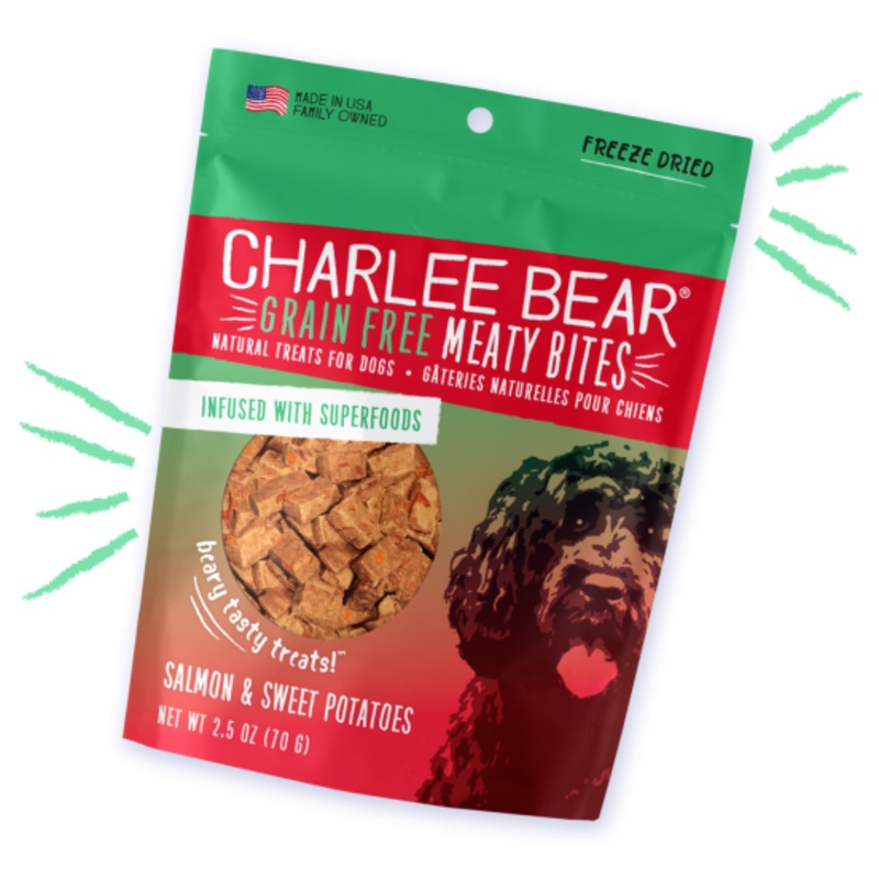 Charlee Bear Grain Free Meaty Bites Salmon & Sweet Potato (2.5oz)