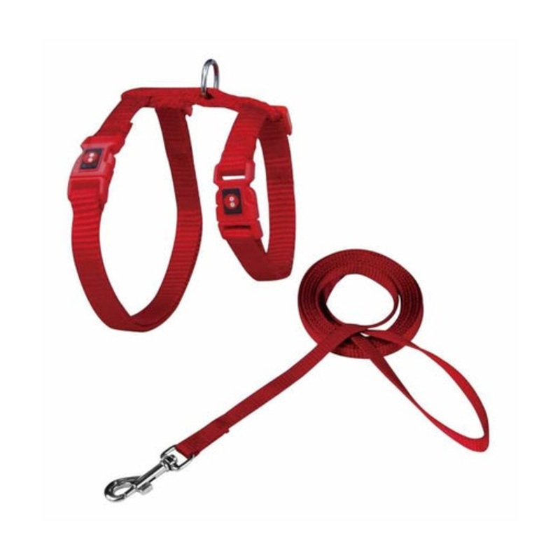 DOCO Signature Cat Harness + Leash (DCAT201+1072)[Color – Maroon, Size – XS]