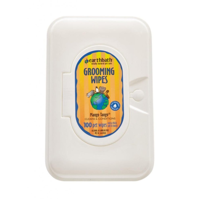 Earthbath Mango Tango Grooming Wipes for Dogs & Cats