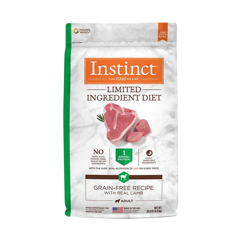 Instinct Limited Ingredient Diet Grain Free Recipe with Real Lamb Dog Food 20 Lbs