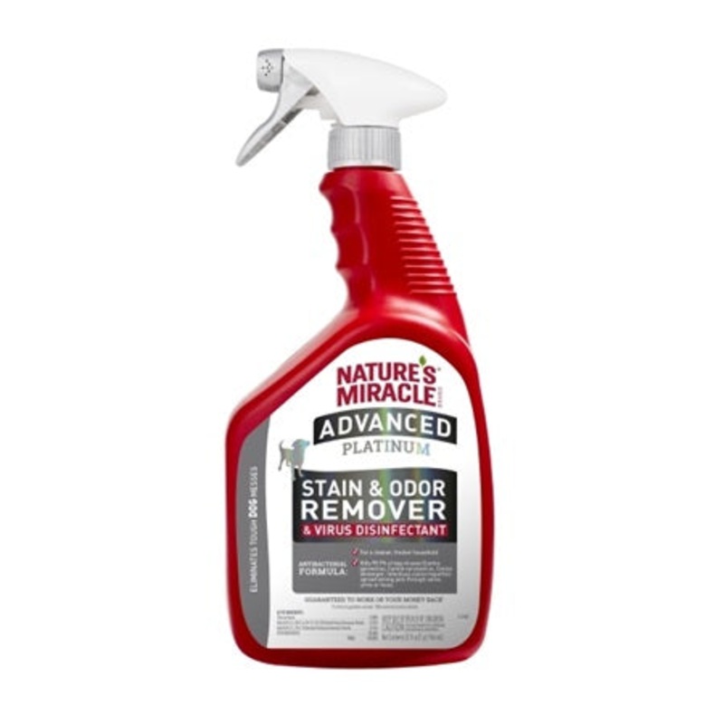 Nature’s Miracle Advanced Platinum Stain & Odor Remover & Virus Disinfectant – Dog