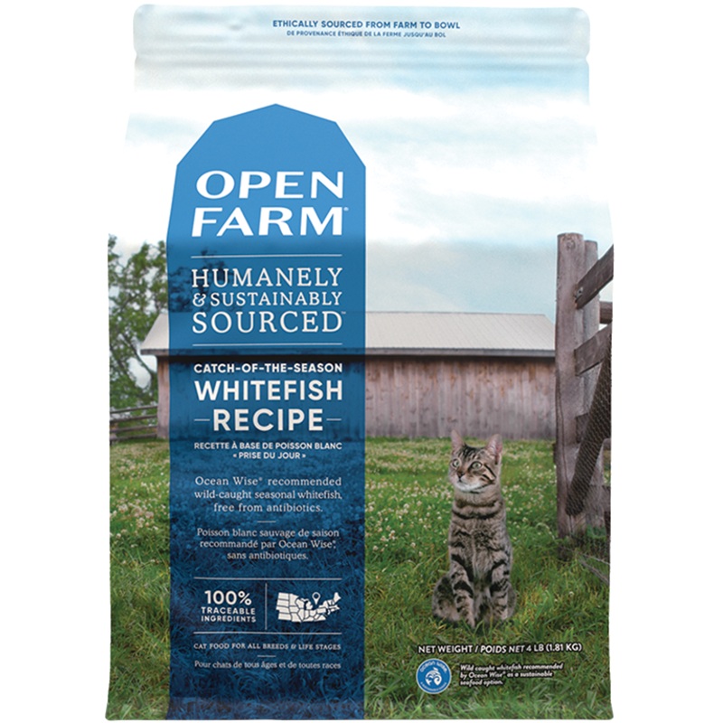 Open Catch-of-the-Season Whitefish Dry Cat Food 4-lbs