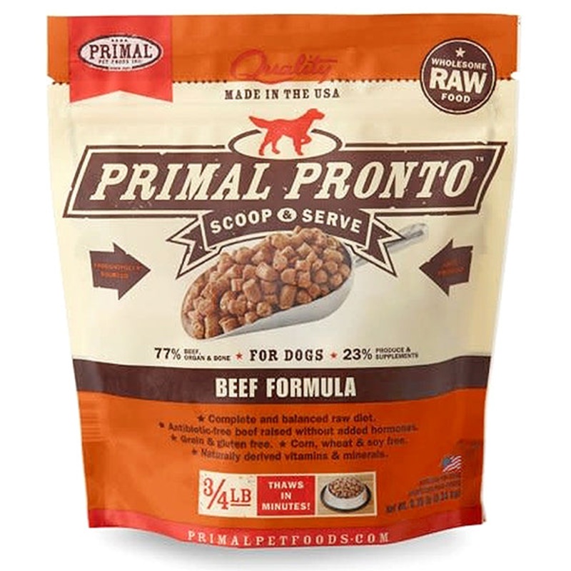 Pronto Beef Formula Frozen Raw Dog Food .75 Pounds