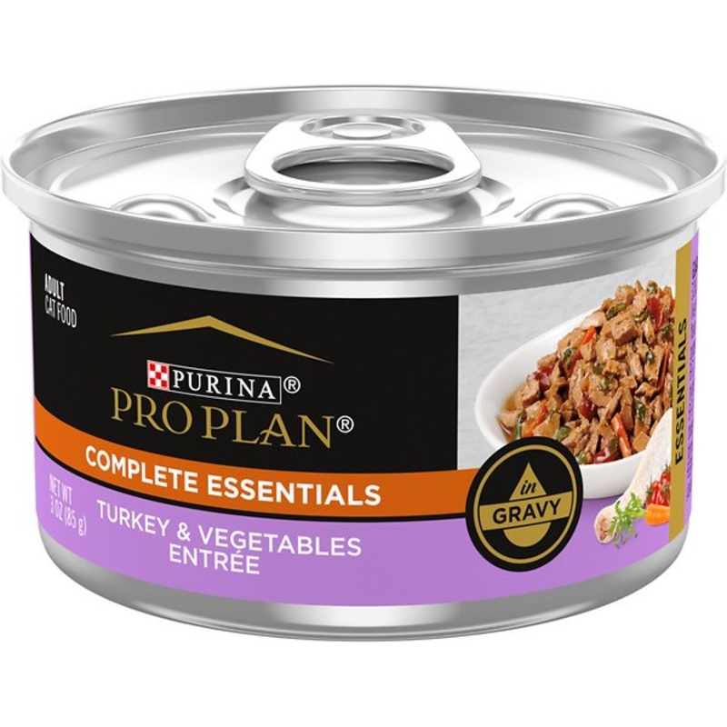 Purina Pro Plan Adult Wet Cat Food (3 oz) [24 count] Turkey & Vegetable Entre in Gravy