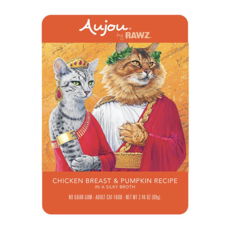 Rawz Aujou Chicken Breast and Pumpkin Wet Cat Food 2.46 oz