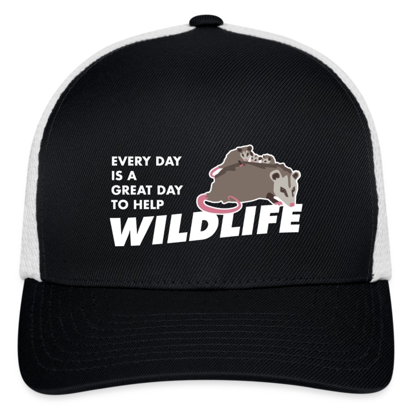 WHS Wildlife Flexfit Baseball Cap dark gray/white S/M Cap