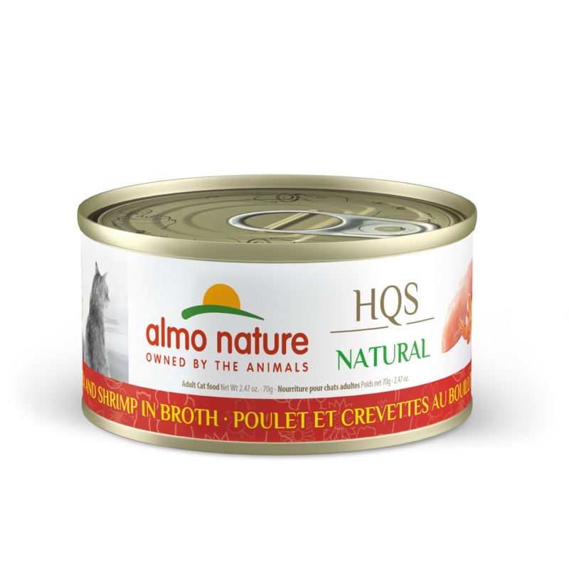 Almo Nature HQS Natural Chicken & Shrimp in Broth 70g Single 2.4oz