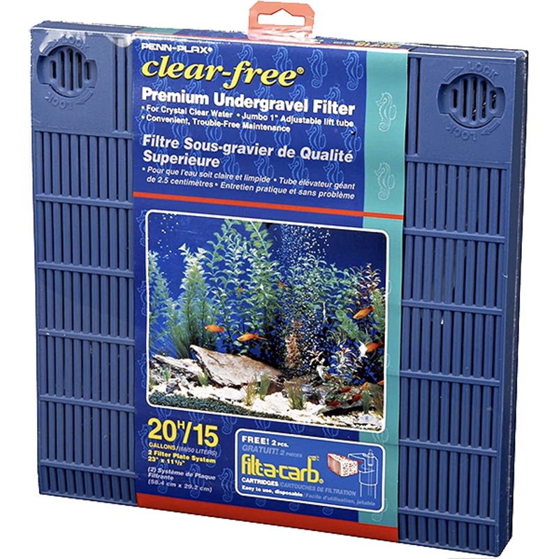 Clear-Free Premium Undergravel Aquarium Filter 15 / 20 H Gallon 15 Gallon