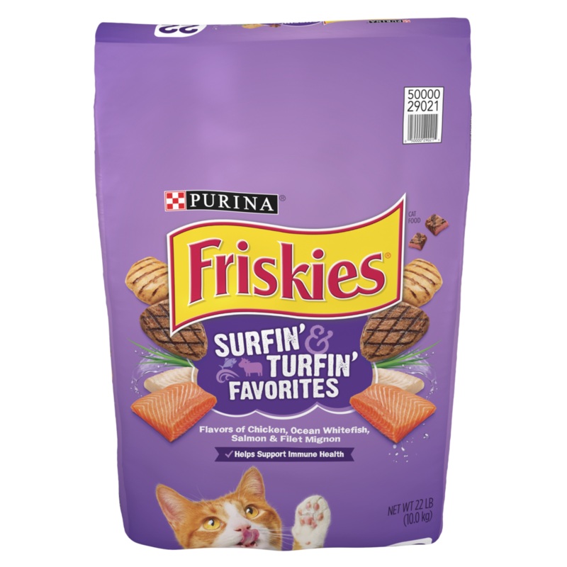 Friskies Surfin andTurfin Favorites Dry Cat Food
