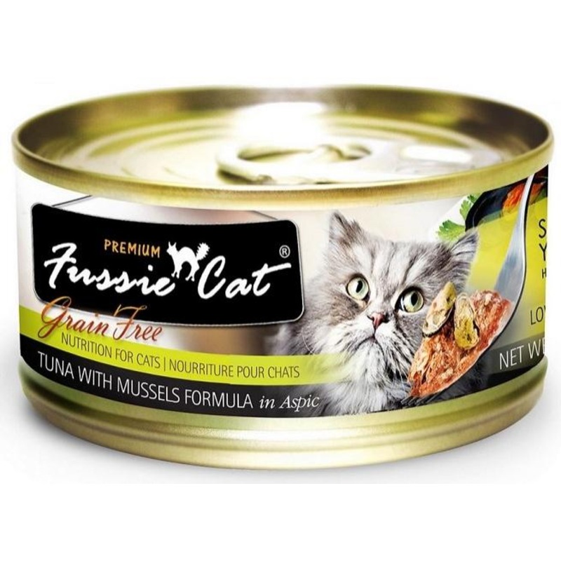 Fussie Cat Premium Tuna with Mussels Formula in Aspic Canned Food