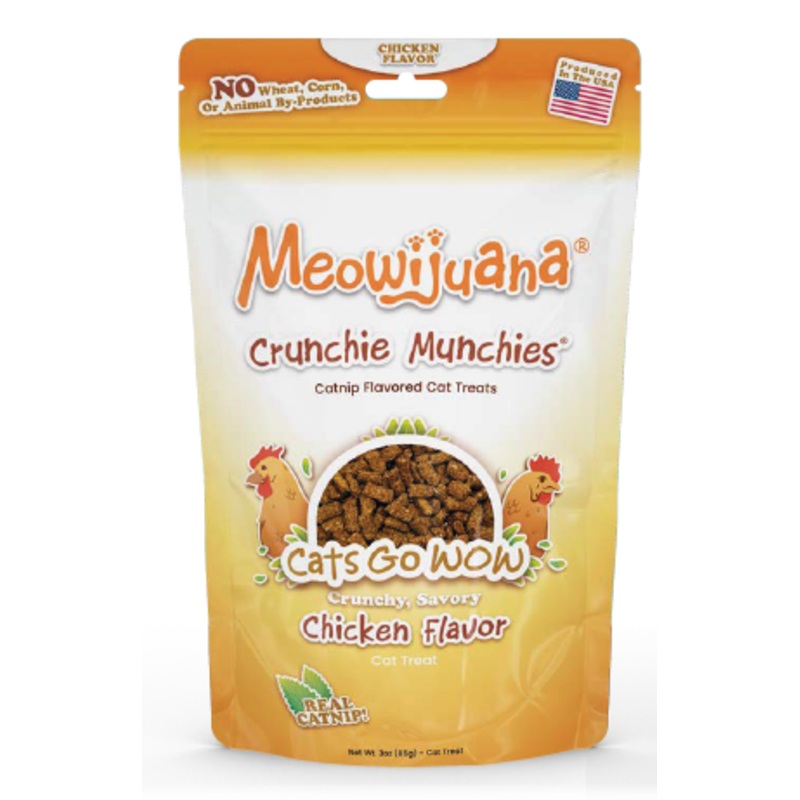 Meowijuana Chicken Flavor Crunchie Munchie Cat Treat