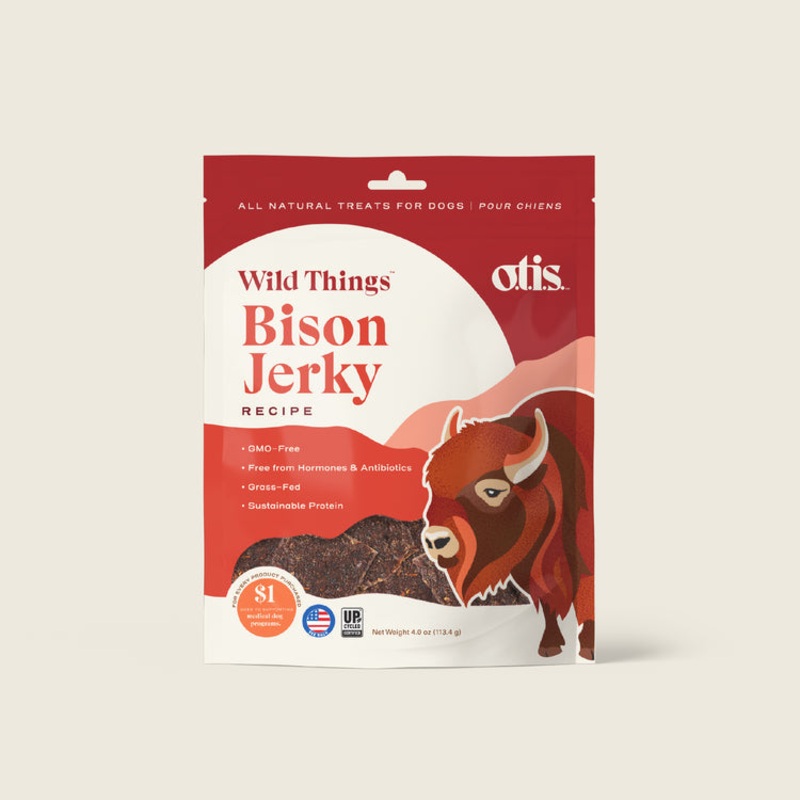 Otis WILD THINGS  Bison Jerky  Dog Treats 4 Oz