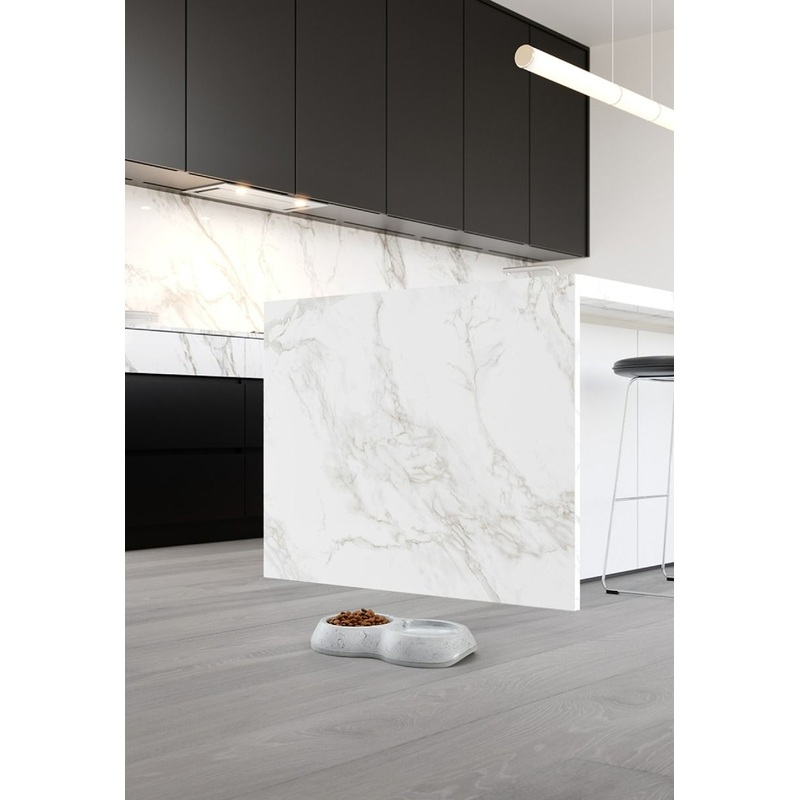 Savic Delice Double Cat Bowl Marble – Black/Gold 0.2l