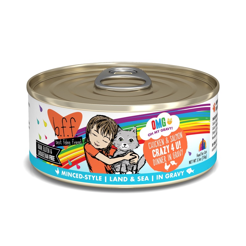 Weruva B.F.F. Oh My Gravy (OMG) Chicken & Salmon Crazy 4 U! Single 5.5oz