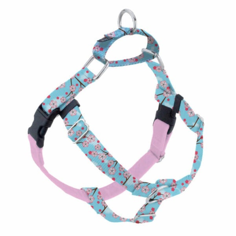 2Hounds Design Cherry Blossoms Freedom No-Pull Dog Harness 5/8″ XSmall