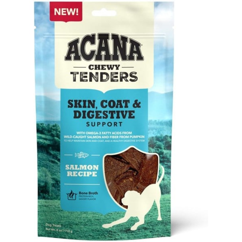 ACANA Chewy Tenders Salmon Jerky Dog Treats 4 oz