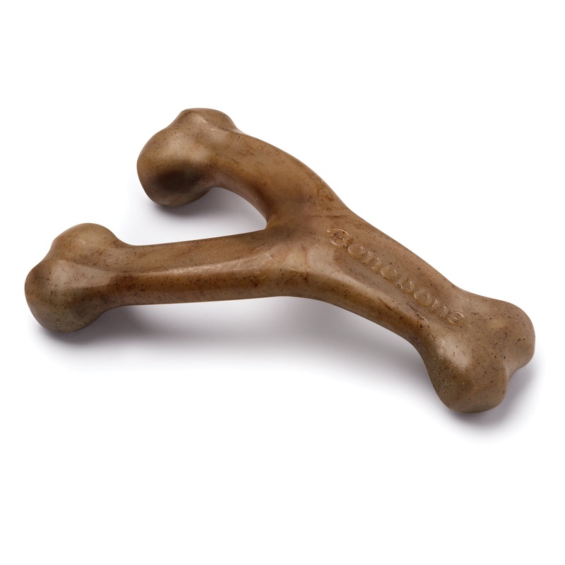 Benebone Puppy Wishbone Dog Chew Toy, Real Bacon Medium