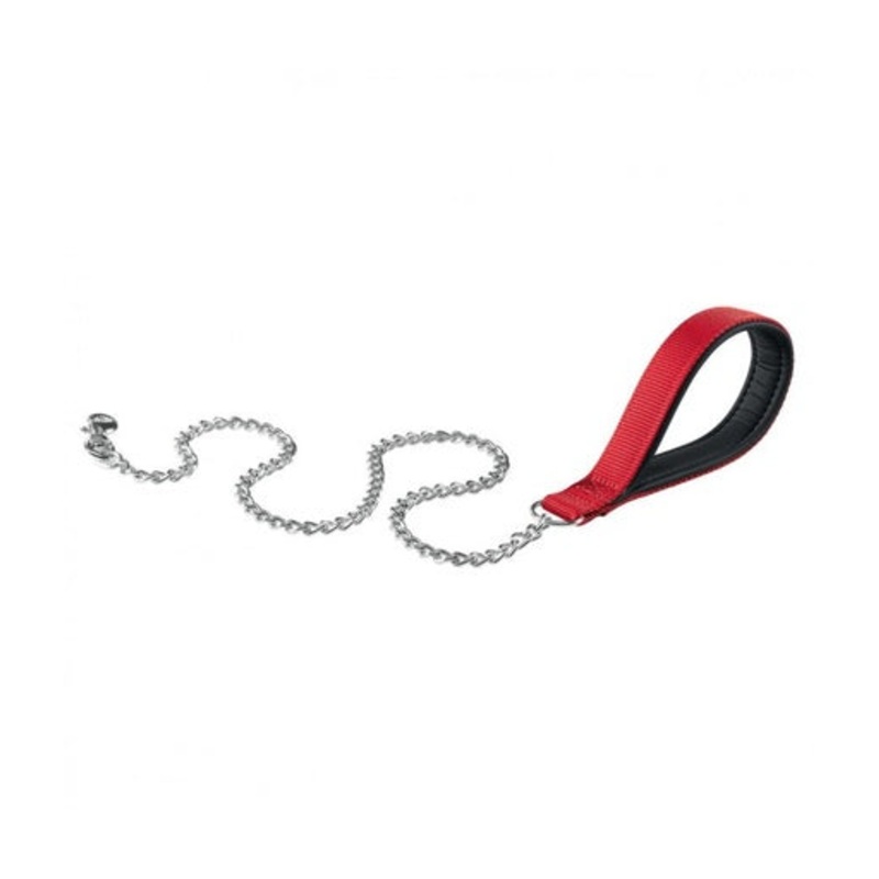 Ferplast Daytona GM Chrome Leash[Color – Red, Dimension – 25mm x L 100cm]