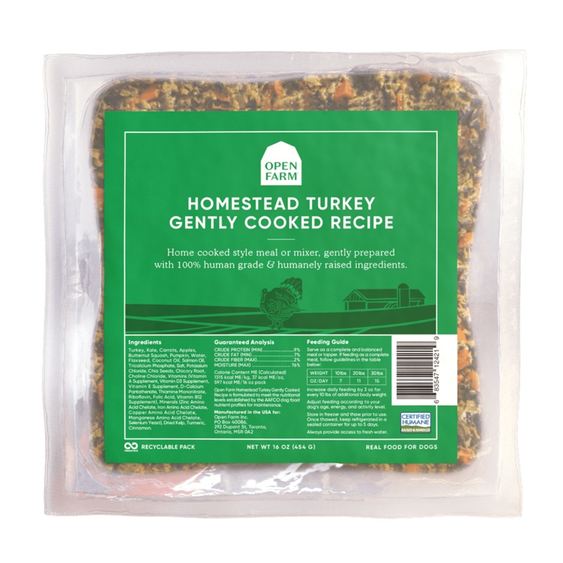 Open Farm Homestead Turkey Gently Cooked Recipe 16 oz