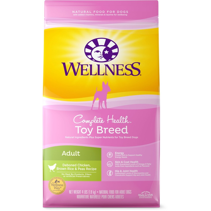 Wellness Toy Breed Complete Health Adult Deboned Chicken, Brown Rice & Peas Recipe Dry Dog Food