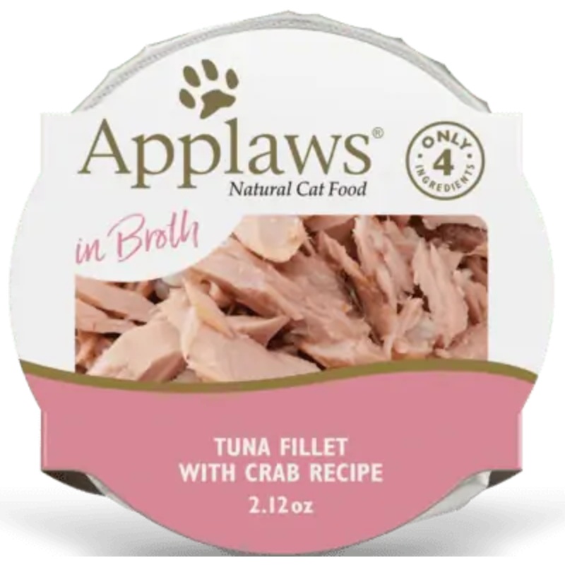 Applaws Natural Wet Tuna Fillet with Crab in Broth Pot