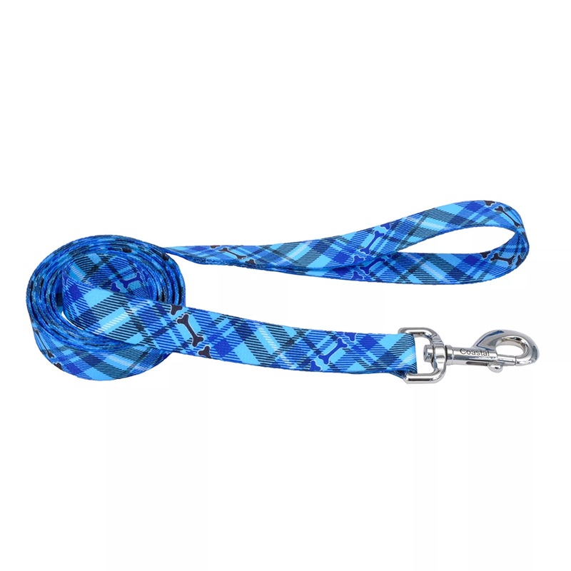 Coastal Pet Products Styles Dog Leash Plaid Bone 1″ x 6′ 1″ x 6′ Plaid Bone