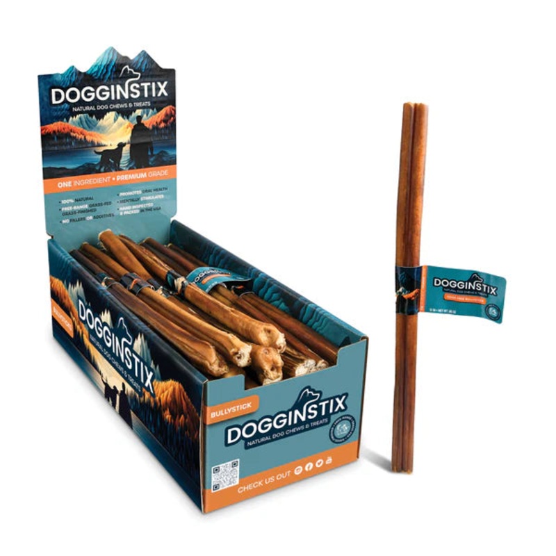 Dogginstix Bully Sticks  Standard Dog Treats 6″ Case of 100