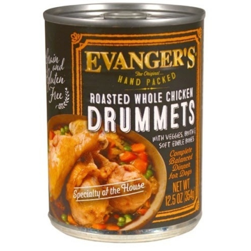 Evanger’s Super Premium Hand Packed Roasted Chicken Drumett Canned Dog Food