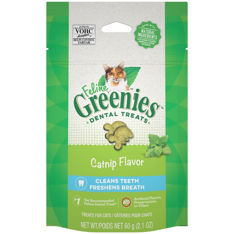 FELINE GREENIES Dental Treats Catnip Flavor
