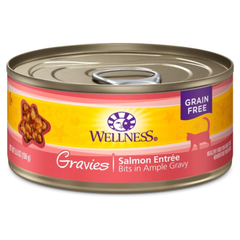 Gravies Natural Grain-Free Salmon Dinner Canned Cat Food 5.5-oz, case of 12