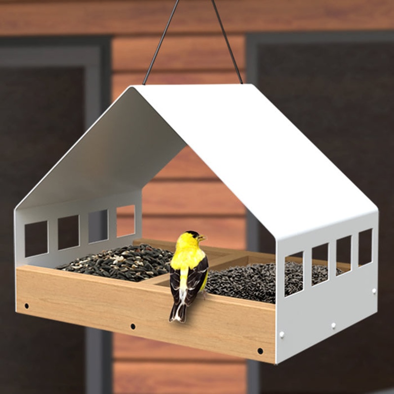 Nordic Habitat White Fly Thru Platform Feeder