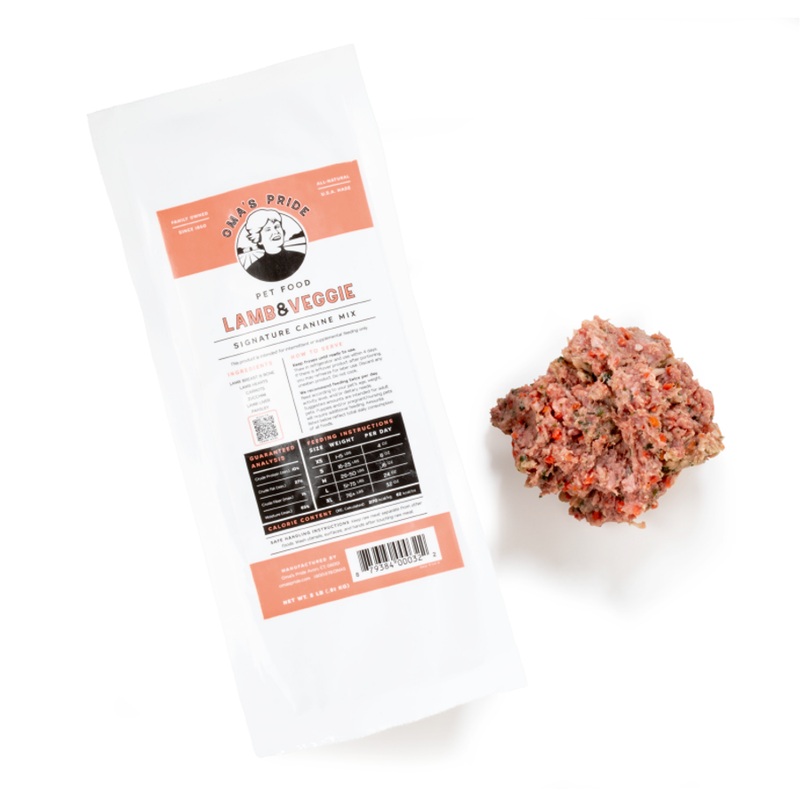 Oma’s Pride Dog Raw Signature Lamb & Veggie Mix