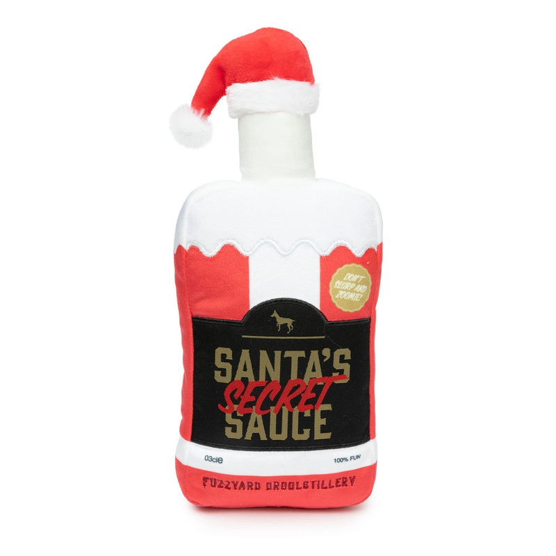 SANTA’S SECRECT SAUCE PLUSH DOG TOY