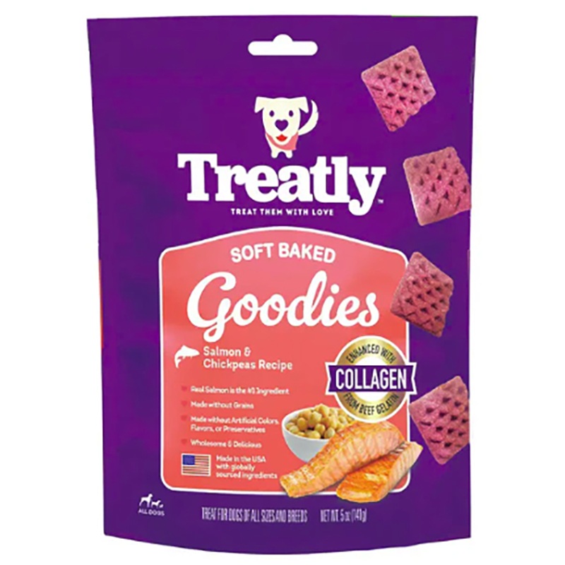 Soft Baked Goodies Salmon & Chickpeas Recipe Enhanced with Collagen Grain-Free Dog Treats 5oz