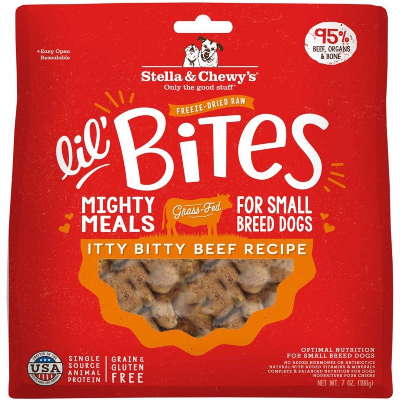 Stella & Chewy’s Lil’ Bites Itty Bitty Beef Recipe Freeze Dried Raw Small Breed Dog Food