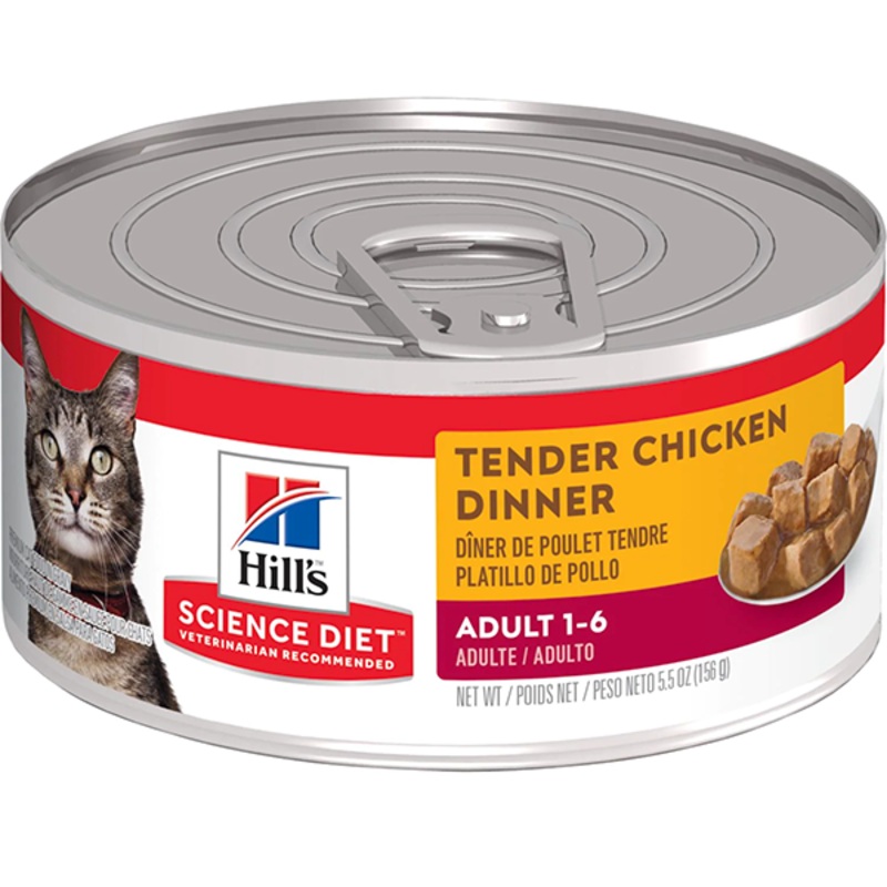 Adult Tender Chicken Dinner Wet Canned Cat Food 5.5 oz Case ( 24 Cans )