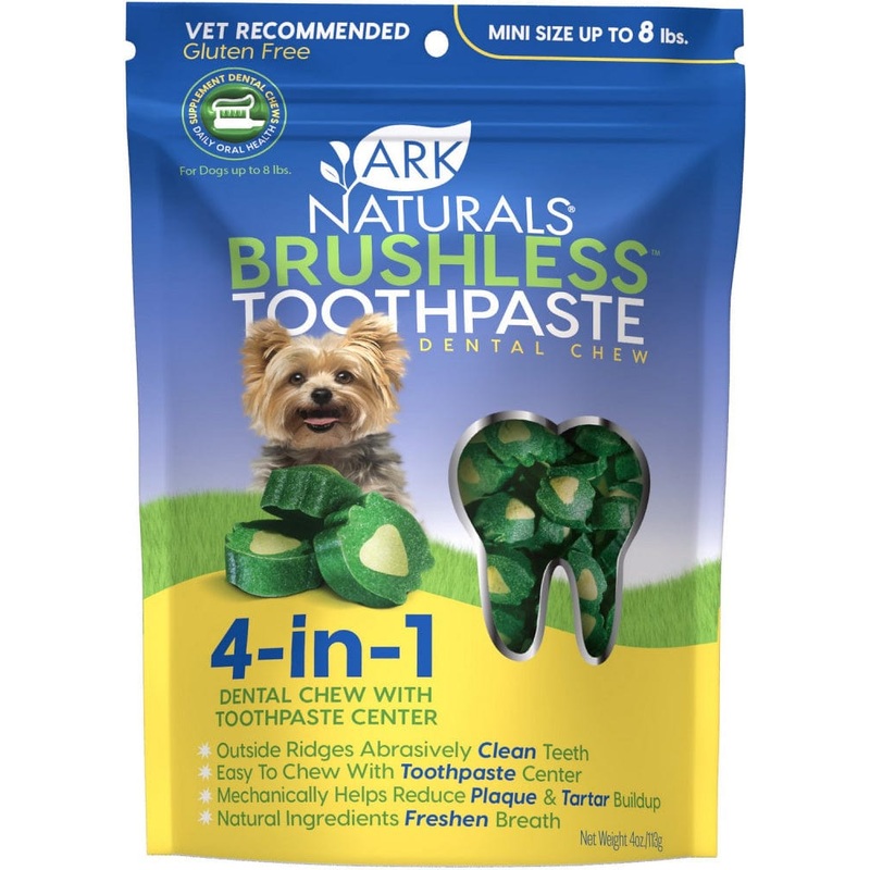 Ark Naturals Brushless Toothpaste Mini Dog Treats 4 oz