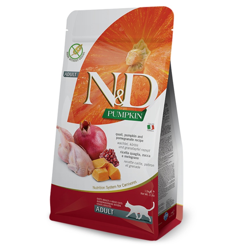 Farmina N&D Grain-Free Quail & Pomegranate Adult Cat Food 3.3 Lb