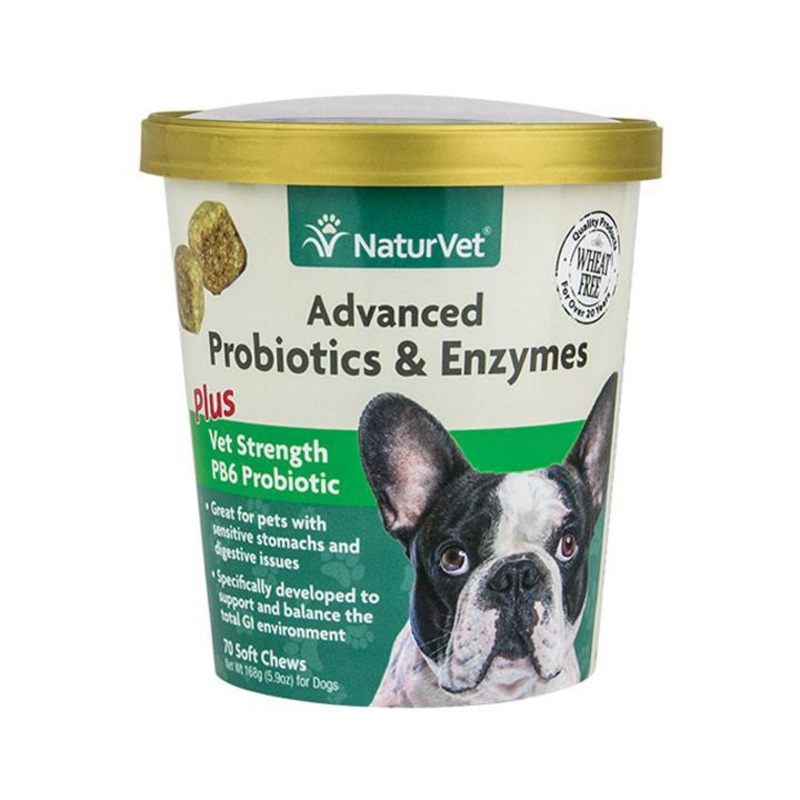 NaturVet Advanced Probiotics & Enzymes Soft Chew Dog Supply 70ct