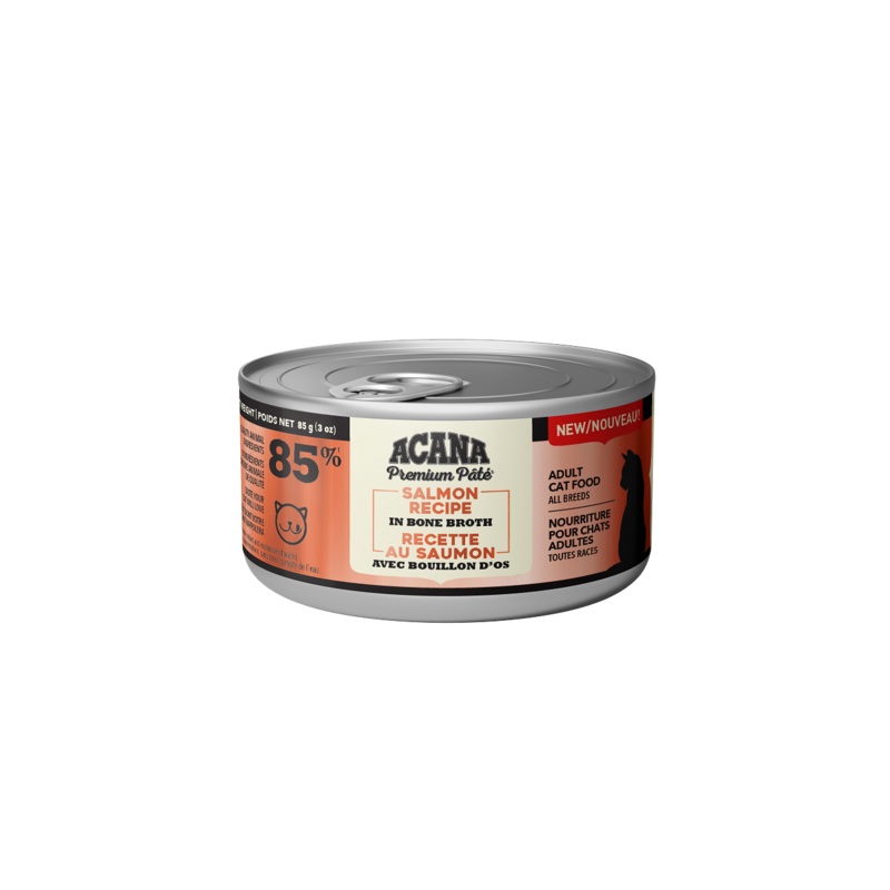 Acana Salmon In Bone Broth Premium Pate Canned Cat Food Individual 85g