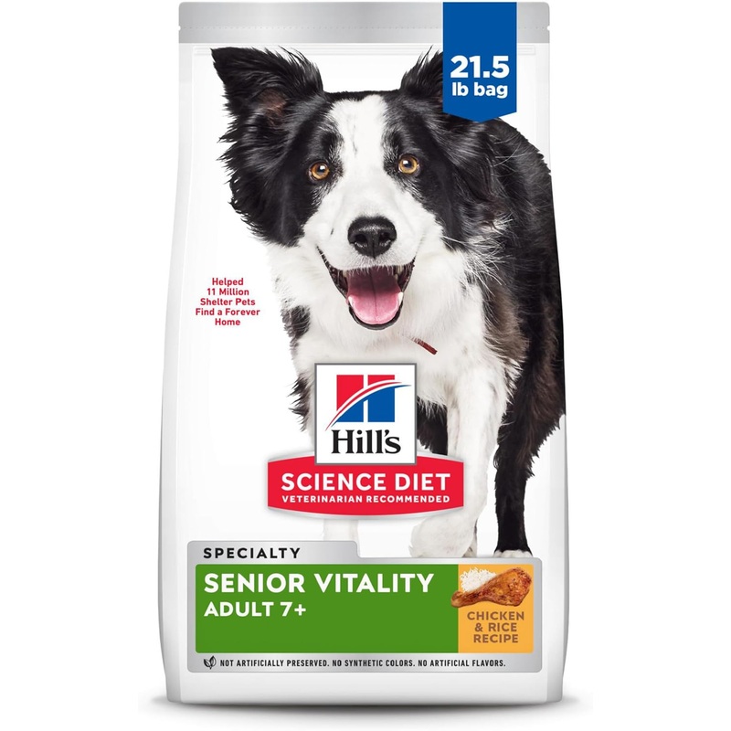 Hill’s Science Diet Adult 7+ Senior Vitality Chicken & Rice Recipe Dog Food 21.5lb