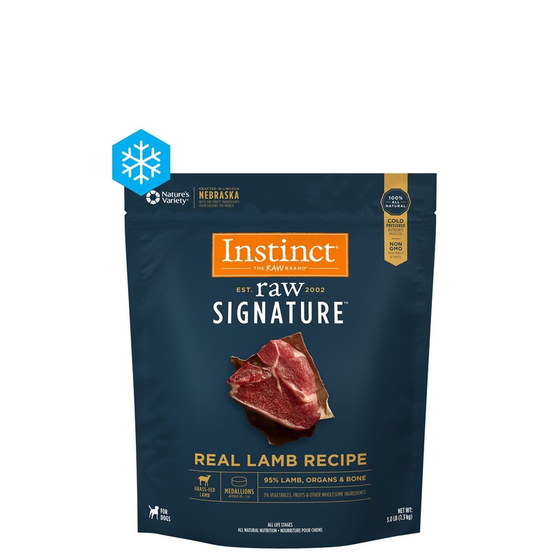 Instinct Raw Signature Frozen Medallions Real Lamb Recipe