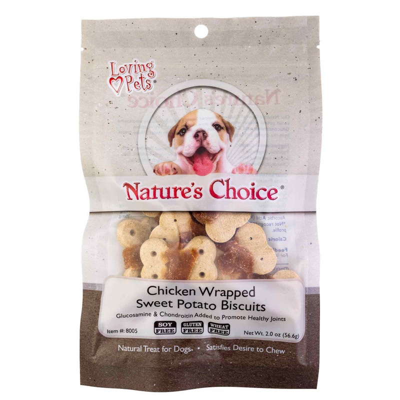 Loving Pets Nature’s Choice Chicken Wrapped Sweet Potato Biscuit Treat for Dogs 2oz