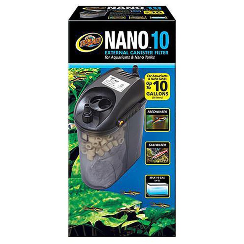 Nano 10 External Canister Aquarium Filter 80 GPH 10 Gallon