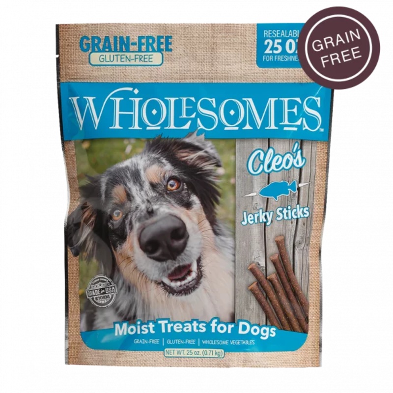 Wholesomes Cleos Fish Jerky Sticks For Dogs 25 Oz